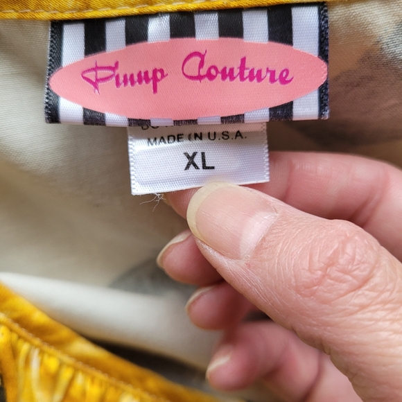 Pinup Couture Evelyn Yellow Roses Swing Dress + Bolero, VGUC, Size XL - Picture 10 of 11